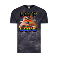 Cloud Black love is love lgbtq pride hands Vintage Tee - LillyAllenDesigns