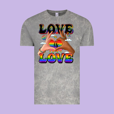 Love Is Love Lgbtq Pride Hands Vintage Tee Designed By Lillyallendesigns