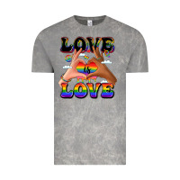 Cloud Rock love is love lgbtq pride hands Vintage Tee - LillyAllenDesigns