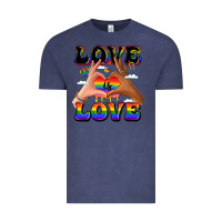 Vintage Denim love is love lgbtq pride hands Vintage Tee - LillyAllenDesigns