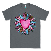 Charcoal Heather valentine's day sunflower olivia Classic Tee - OliviaCreatesArt