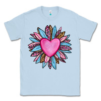 Dusty Blue valentine's day sunflower olivia Classic Tee - OliviaCreatesArt