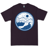 Plum River Mountain Badge Premium Tee - linhVisuals