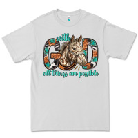 Dove Grey with god all things are possible with horse bbs Premium Tee - BundleAndBundleShop