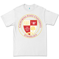 White Csu Stanislaus Premium Tee - linhVisuals