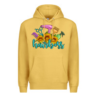 Antique Gold hairboss western sunflowers hairdresser Premium Hoodie - Artiststas