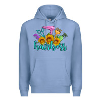 Colony Blue hairboss western sunflowers hairdresser Premium Hoodie - Artiststas
