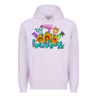 Lilac hairboss western sunflowers hairdresser Premium Hoodie - Artiststas