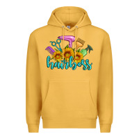 Mustard hairboss western sunflowers hairdresser Premium Hoodie - Artiststas