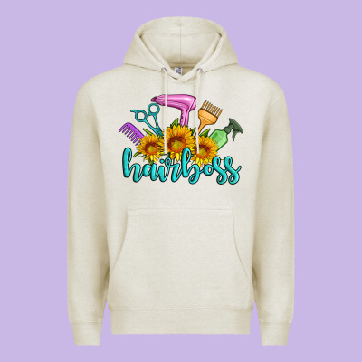 Hairboss Western Sunflowers Hairdresser Premium Hoodie Designed By Artiststas