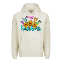 Oatmeal Heather hairboss western sunflowers hairdresser Premium Hoodie - Artiststas