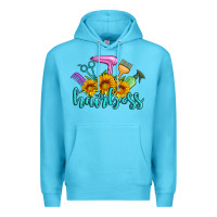 Ocean Blue hairboss western sunflowers hairdresser Premium Hoodie - Artiststas