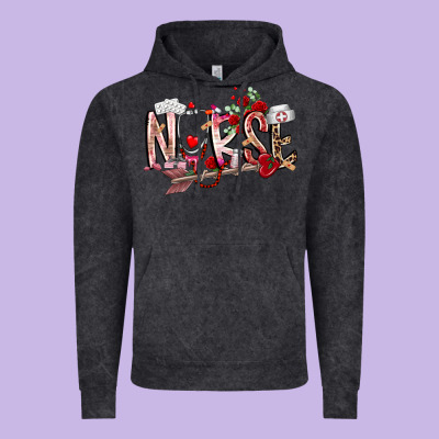 Nurse Valentines Day Vintage Hoodie Designed By Racoondesign