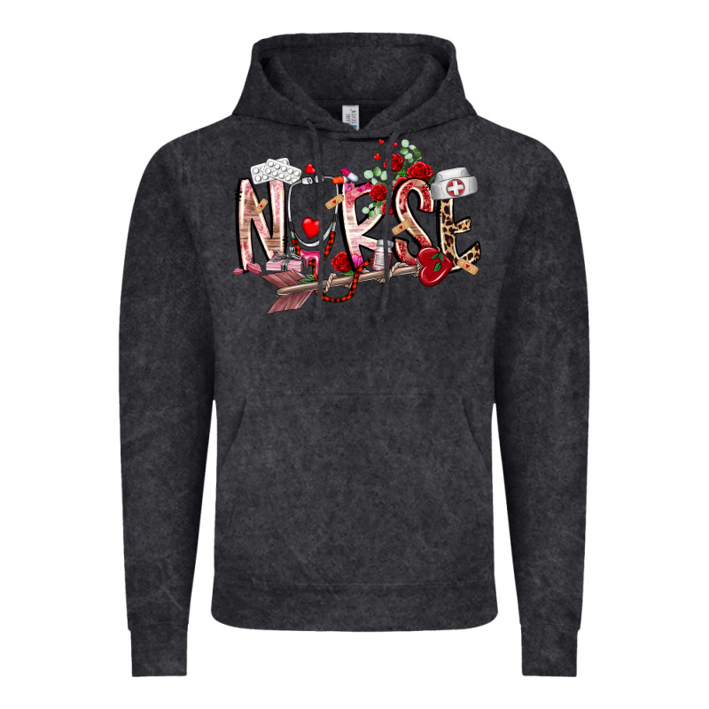 Nurse Valentines Day Vintage Hoodie by RacoonDesign | Teevron