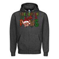 Charcoal Heather i believe in santa paws chihuahuha Zipper Hoodie - Jasminsmagicworld