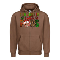 Chestnut i believe in santa paws chihuahuha Zipper Hoodie - Jasminsmagicworld