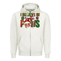 Oatmeal Heather i believe in santa paws chihuahuha Zipper Hoodie - Jasminsmagicworld