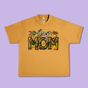 Boy Mom Urban Heavy Tee Designed By Cowhidedigitalart