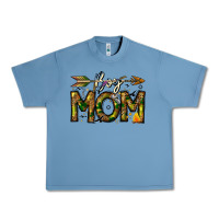 Pebble Blue Boy Mom Urban Heavy Tee - CowhideDigitalArt