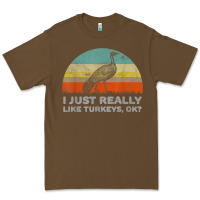 Funny I Just Really Like Turkeys Thanksgiving Premium Tee | Teevron