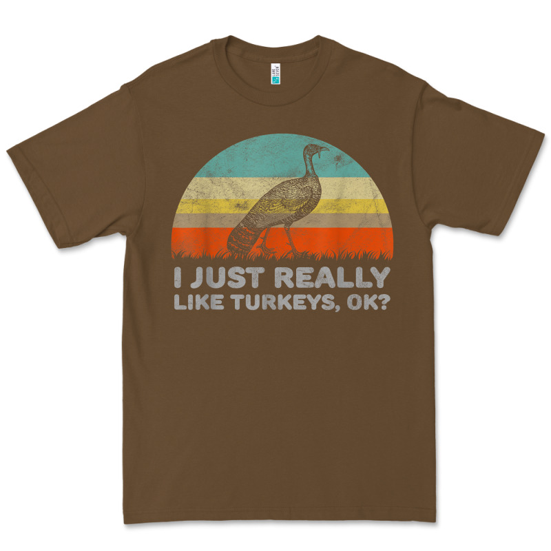 Funny I Just Really Like Turkeys Thanksgiving Premium Tee by linhVisuals | Teevron