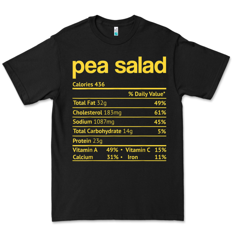 Pea Salad Nutrition Facts Funny Thanksgiving Christmas Food Premium Tee by linhVisuals | Teevron