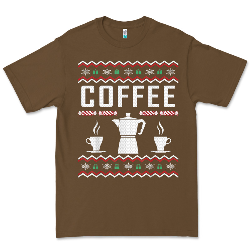 Coffee Ugly Sweater Christmas Premium Tee by linhVisuals | Teevron