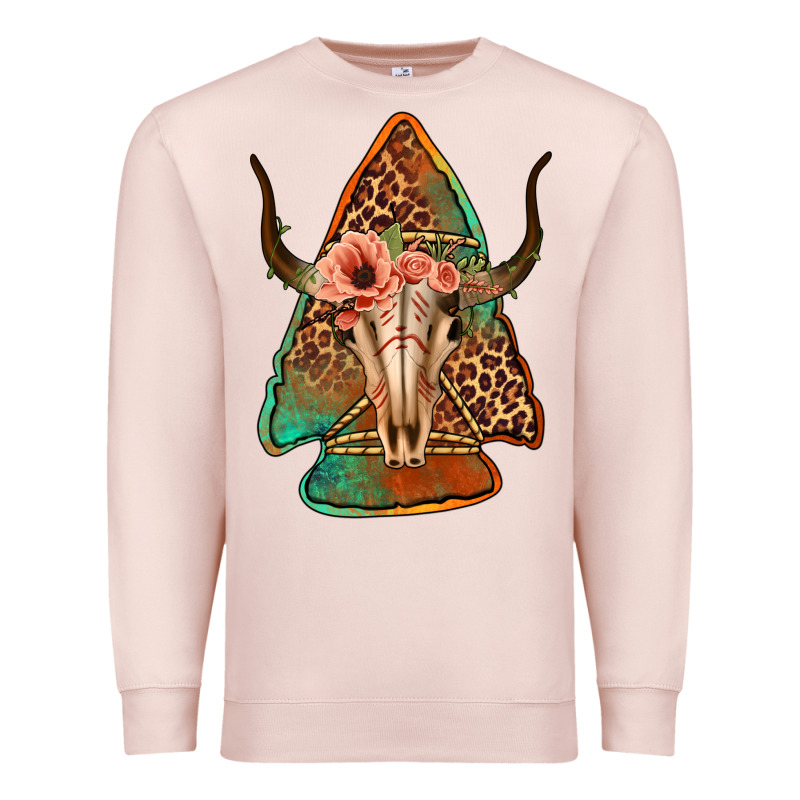 Bullskull Arrowhead Premium Sweatshirt by Jasminsmagicworld | Teevron