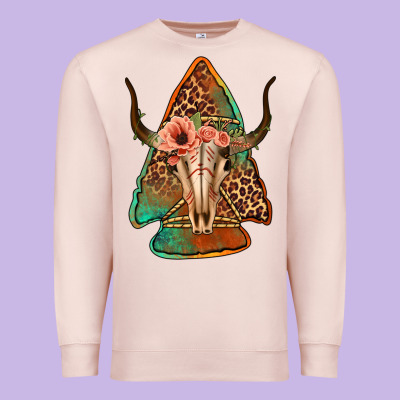 Bullskull Arrowhead Premium Sweatshirt Designed By Jasminsmagicworld