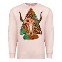 Pale Pink bullskull arrowhead Premium Sweatshirt - Jasminsmagicworld