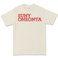 Bone Suny Oneonta Wordmark Premium Tee - linhVisuals