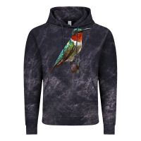 Cloud Black Ruby Throated Hummingbird Bird Vintage Hoodie - LillyAllenDesigns