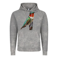 Cloud Rock Ruby Throated Hummingbird Bird Vintage Hoodie - LillyAllenDesigns