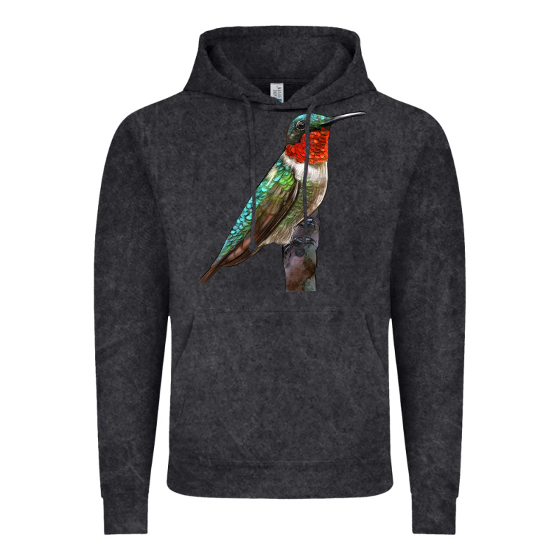 Ruby Throated Hummingbird Bird Vintage Hoodie by LillyAllenDesigns | Teevron