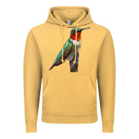 Vintage Mustard Ruby Throated Hummingbird Bird Vintage Hoodie - LillyAllenDesigns