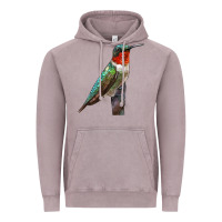 Vintage Zinc Ruby Throated Hummingbird Bird Vintage Hoodie - LillyAllenDesigns