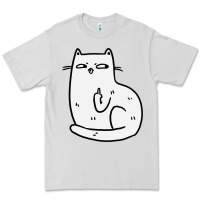 Dove Grey cat giving the finger Premium Tee - linhVisuals