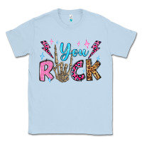 Dusty Blue you rock valentine's day olivia Classic Tee - OliviaCreatesArt