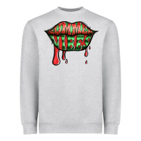 Heather Grey summer vibes watermelon lips Heavyweight Sweatshirt - Jasminsmagicworld