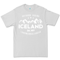 Dove Grey iceland hiking landmannalaugar est 1477 Premium Tee - linhVisuals