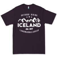 Iceland Hiking Landmannalaugar Est 1477 Premium Tee | Teevron