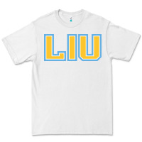 White Liu Gold Wordmark Premium Tee - linhVisuals