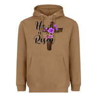 Toasted Coconut he is risen matthew 28 6 Heavyweight Hoodie - Jasminsmagicworld
