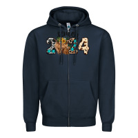 Navy Western Senior 2024 cow Zipper Hoodie - RanaPortraitStore