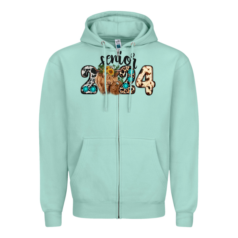 Western Senior 2024 Cow Zipper Hoodie by RanaPortraitStore | Teevron