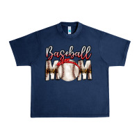 Navy Baseball Mom Urban Heavy Tee - CowhideDigitalArt