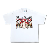 White Baseball Mom Urban Heavy Tee - CowhideDigitalArt