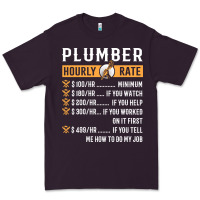 Funny Plumber Gifts   Plumber Hourly Rate Hoodie Premium Tee | Teevron