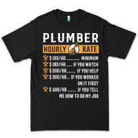 Black funny plumber gifts   plumber hourly rate hoodie Premium Tee - linhVisuals