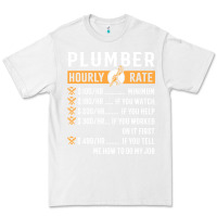 White funny plumber gifts   plumber hourly rate hoodie Premium Tee - linhVisuals